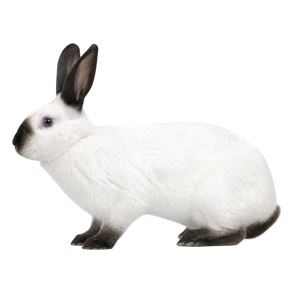 Himalayo de perfil, raza de conejo — fotografía de estudio