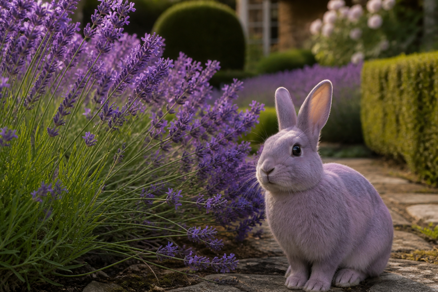 Lila (Lilac) — imagen completa de la raza (Conejos)