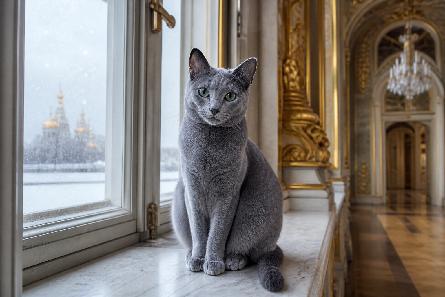 Azul Ruso — imagen completa de la raza (Gatos)