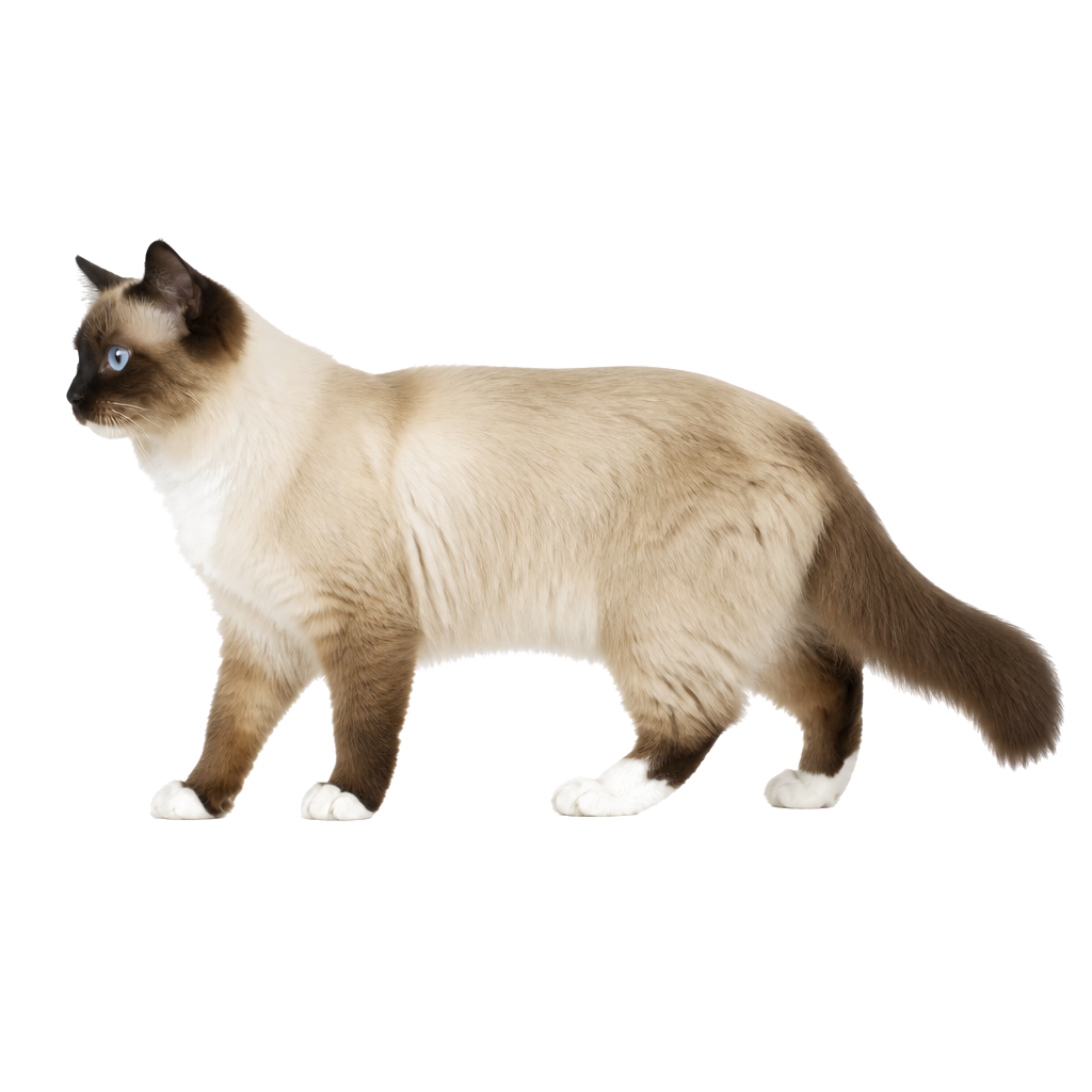 Birmano de perfil, raza de gato — fotografía de estudio