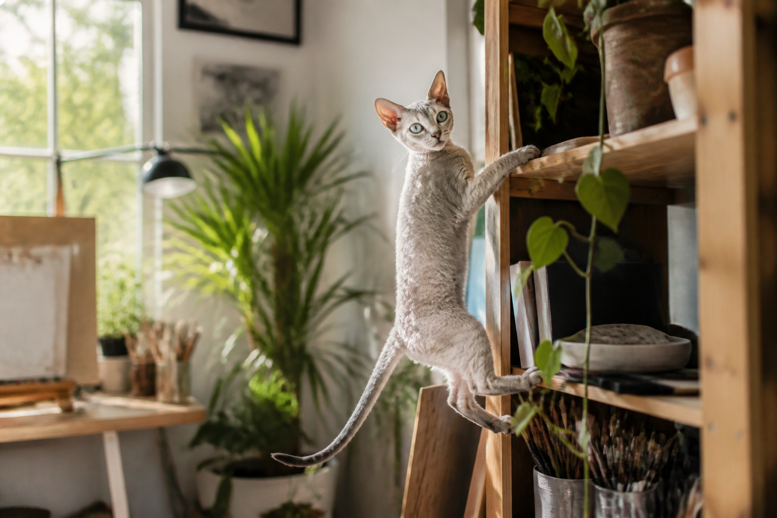 Devon Rex — imagen completa de la raza (Gatos)
