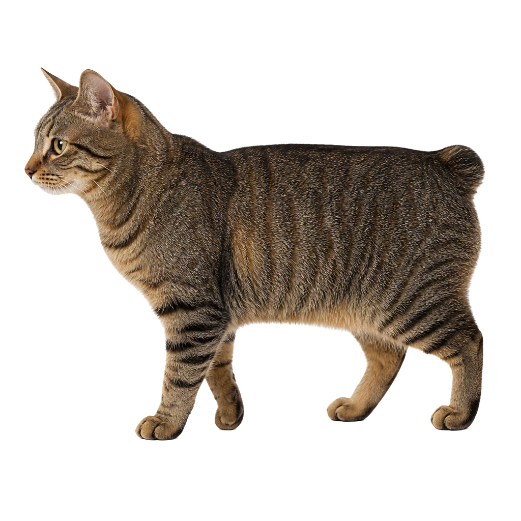 Manx de perfil, raza de gato — fotografía de estudio