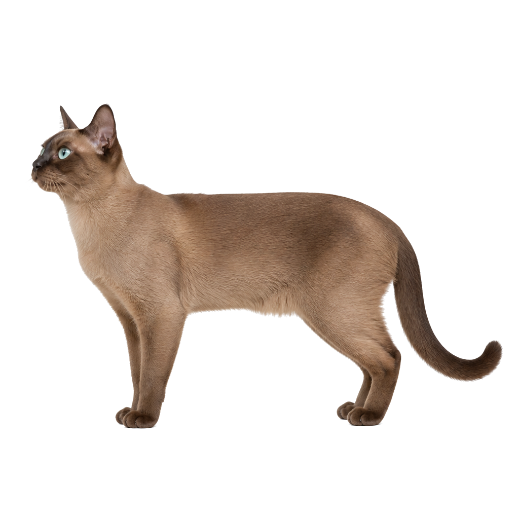 Tonkinés de perfil, raza de gato — fotografía de estudio