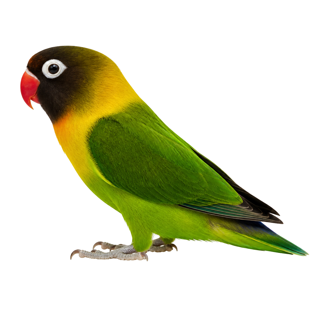 Agapornis Enmascarado (Fischeri/Personatus) de perfil, raza de ave — fotografía de estudio