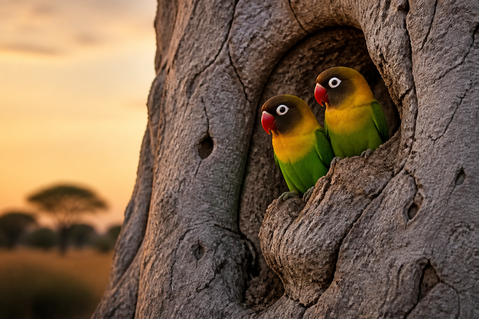 Agapornis Enmascarado (Fischeri/Personatus) — imagen completa de la raza (Pájaros)