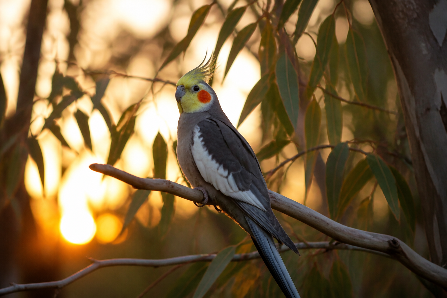 Cacatúa Ninfa (Cockatiel) — imagen completa de la raza (Pájaros) Cacatúa Ninfa (Cockatiel) — imagen completa de la raza (Pájaros)
