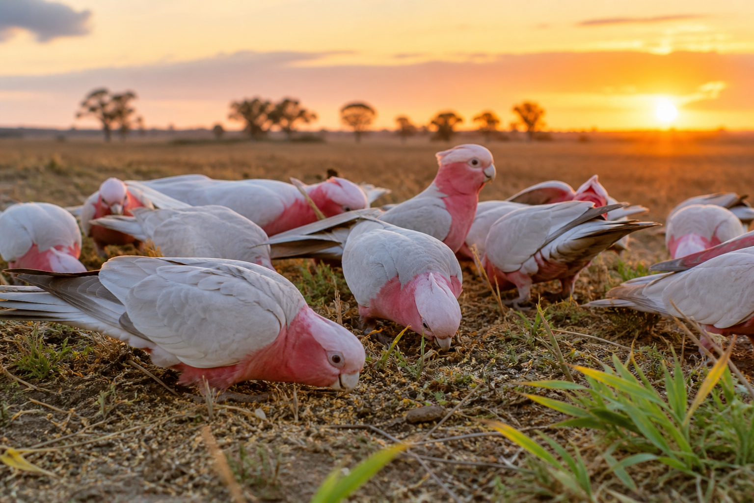 Cacatúa Rosa (Galah) — imagen completa de la raza (Pájaros)