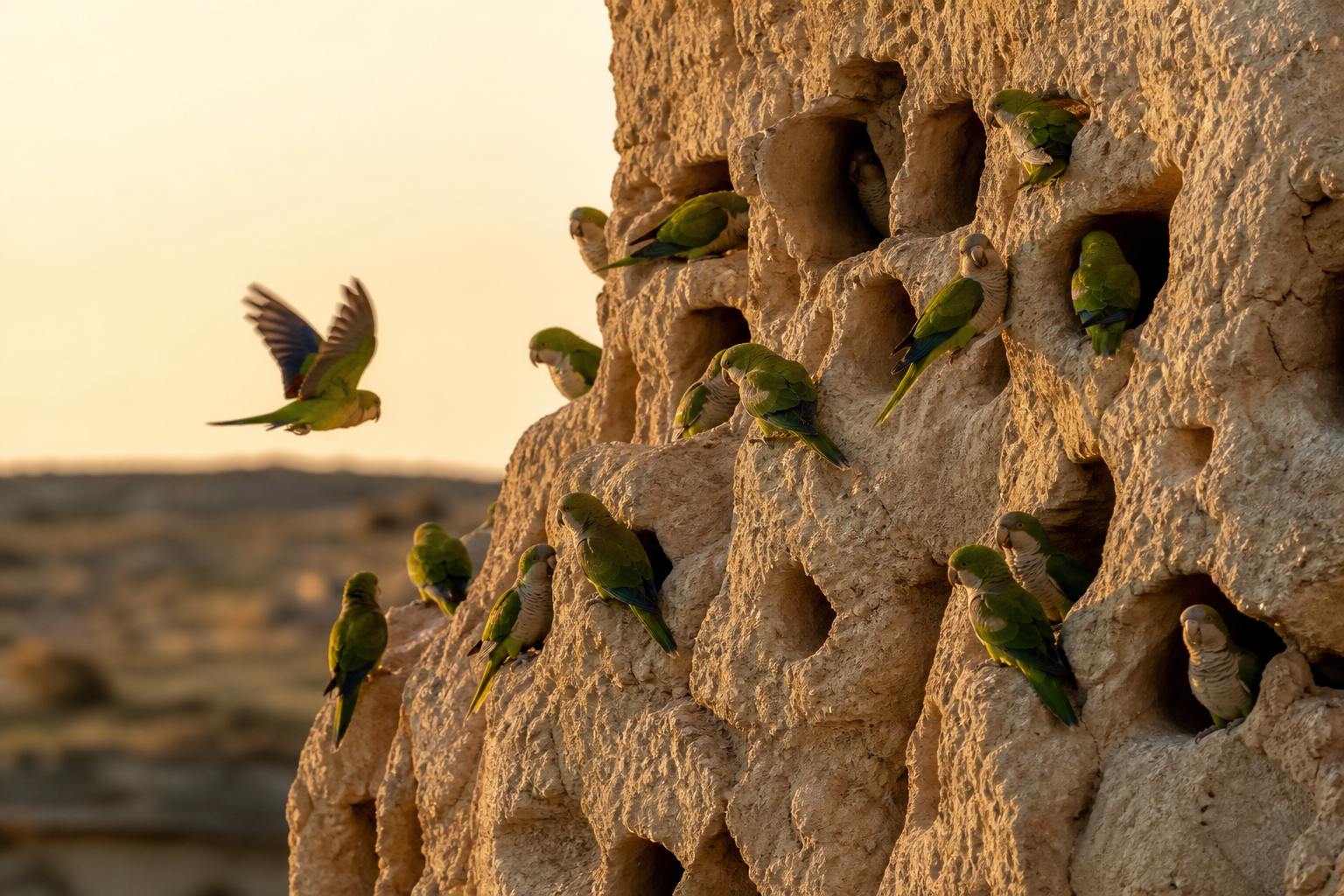 Cotorra de Patagonia (Burrowing Parrot) — imagen completa de la raza (Pájaros)