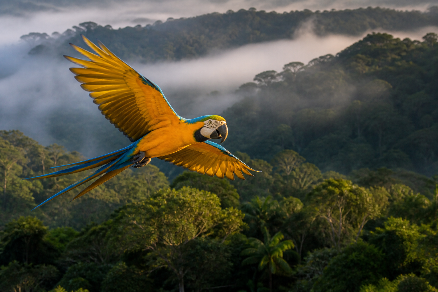 Guacamayo Azul y Amarillo — imagen completa de la raza (Pájaros)