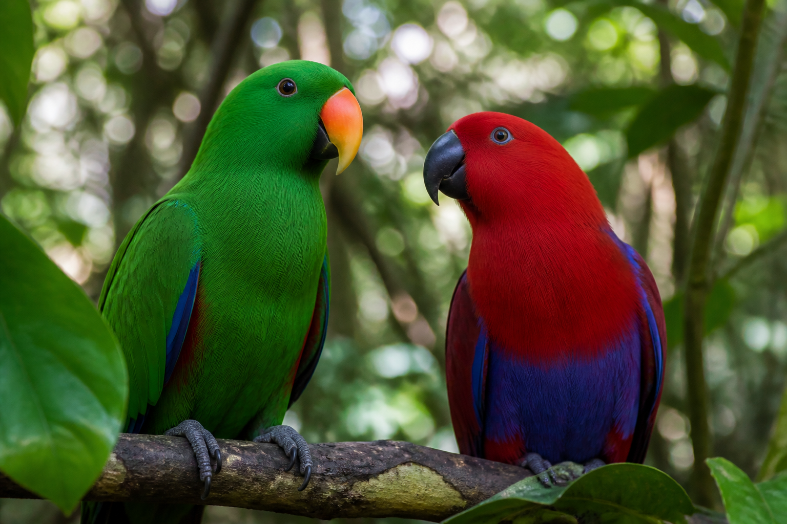 Loro Eclectus — imagen completa de la raza (Pájaros)