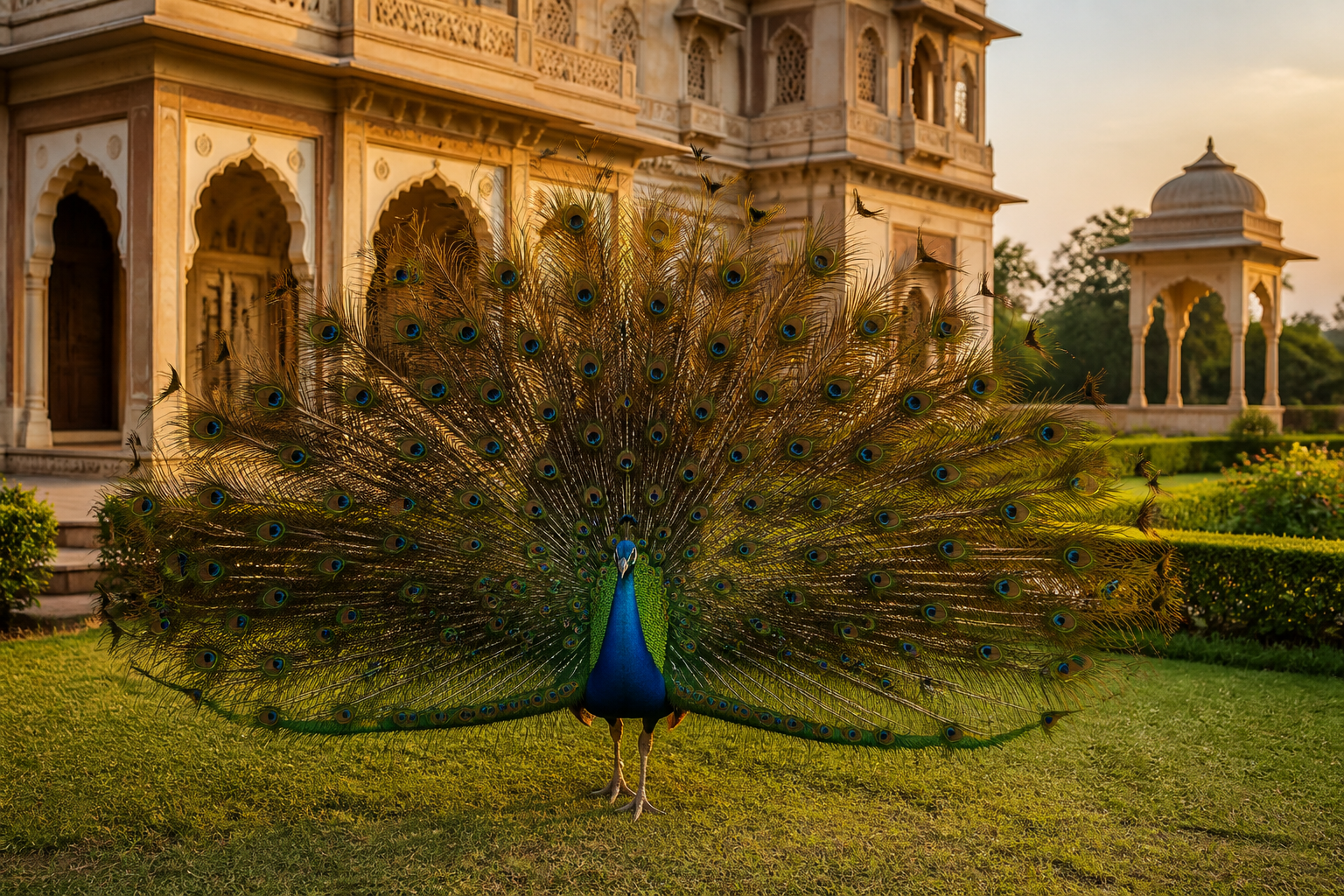 Pavo Real Común — imagen completa de la raza (Pájaros)