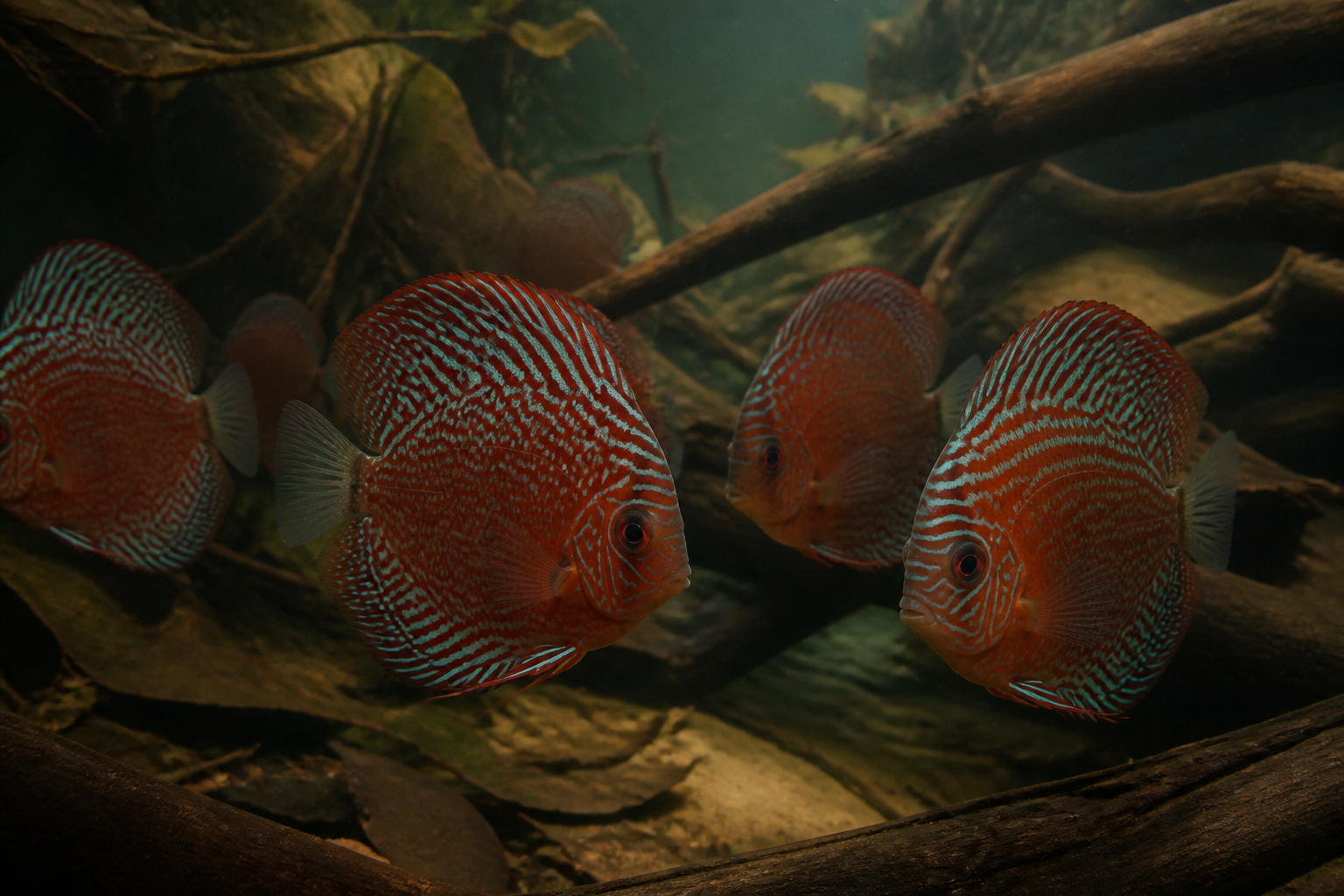 Disco (Discus) — imagen completa de la raza (Peces)