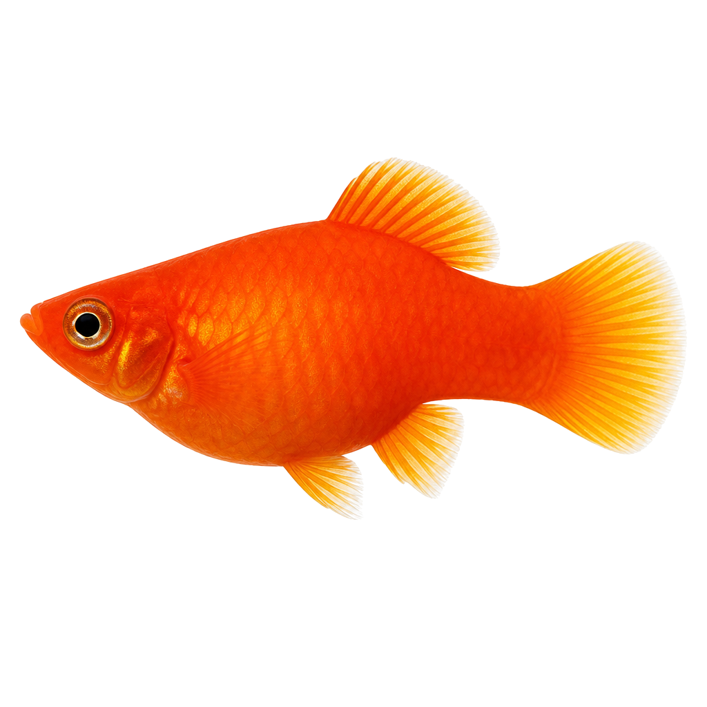 Platy de perfil, raza de pez — fotografía de estudio