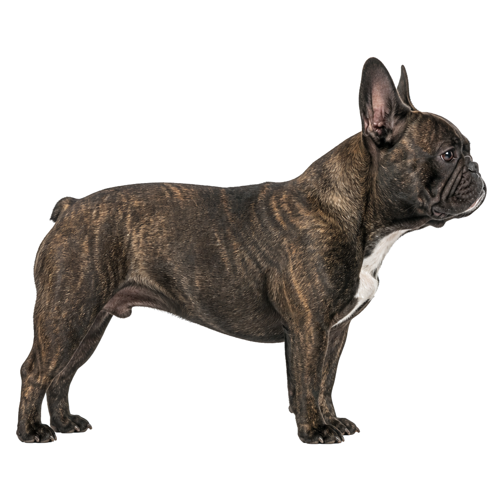 Bulldog Francés de perfil, raza de perro — fotografía de estudio