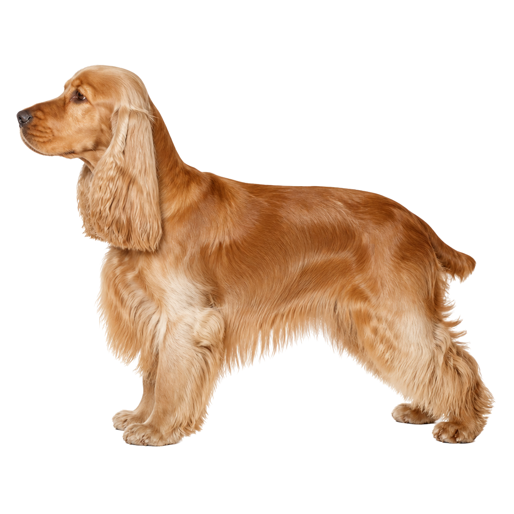 Cocker Spaniel Inglés de perfil, raza de perro — fotografía de estudio