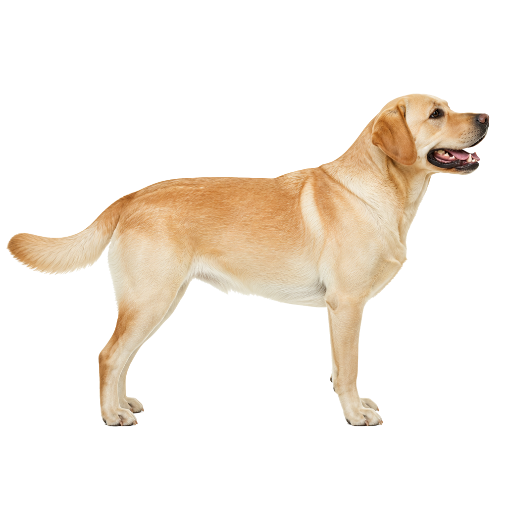 Labrador Retriever de perfil, raza de perro — fotografía de estudio