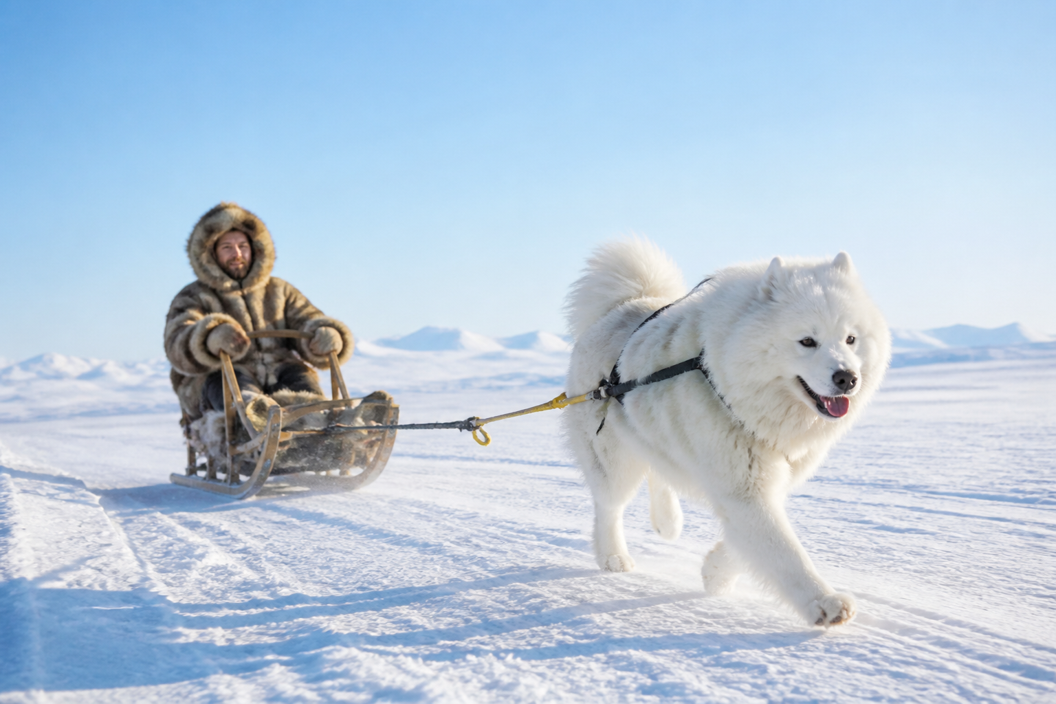 Samoyedo — imagen completa de la raza (Perros)