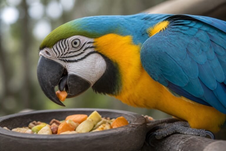 Alimentación de loros