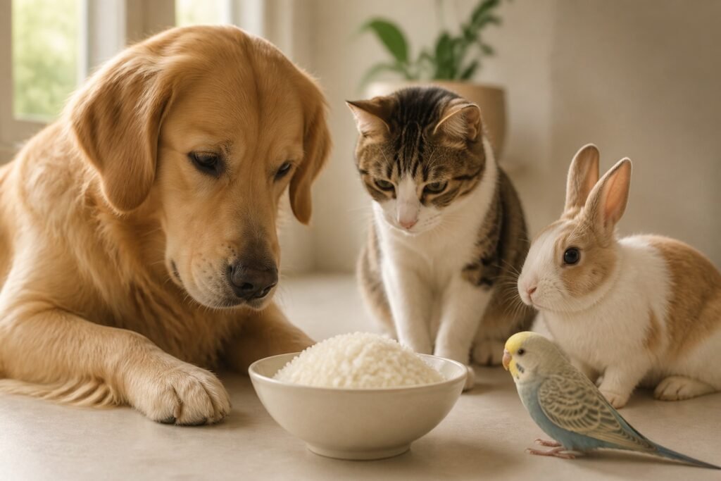 Imagen de ¿Qué mascotas pueden comer arroz? — ficha de alimentos Faunexia