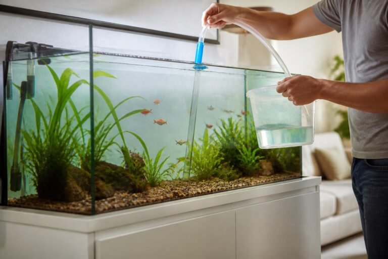Water changes in the aquarium