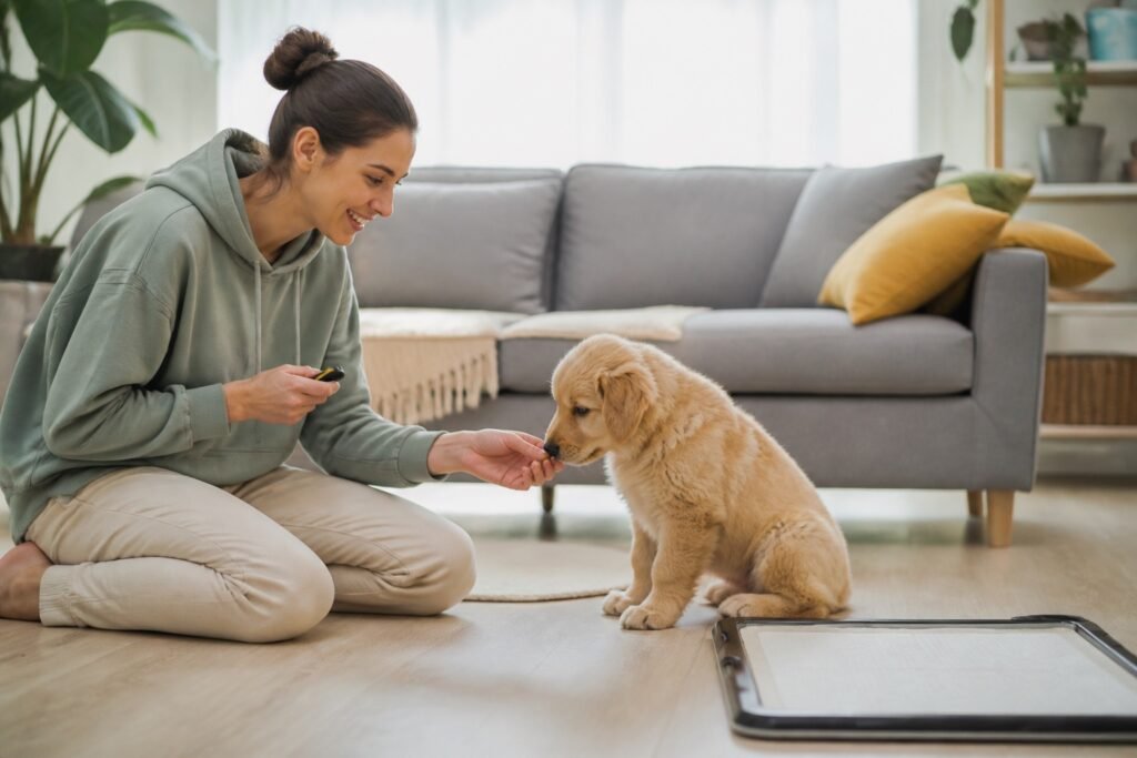 Educar a un puppy en un piso