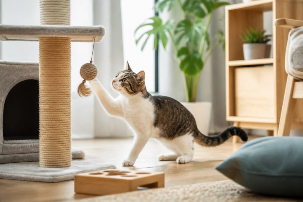 Enriquecimiento ambiental para gatos