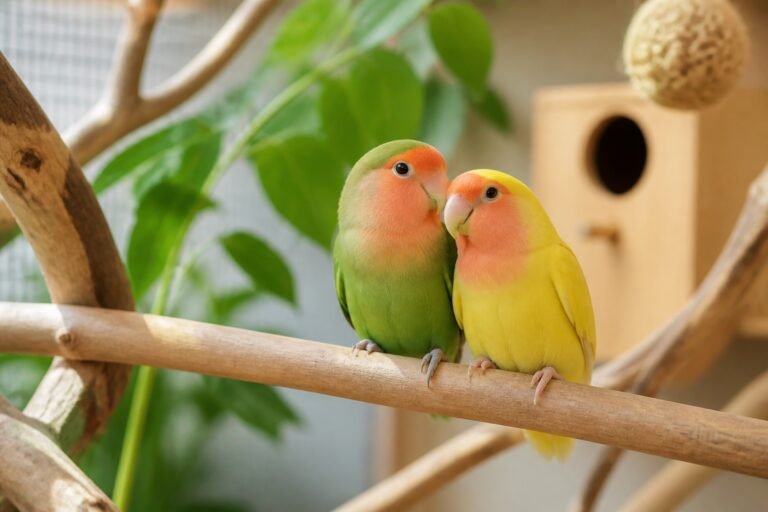 Introducir pareja de agapornis