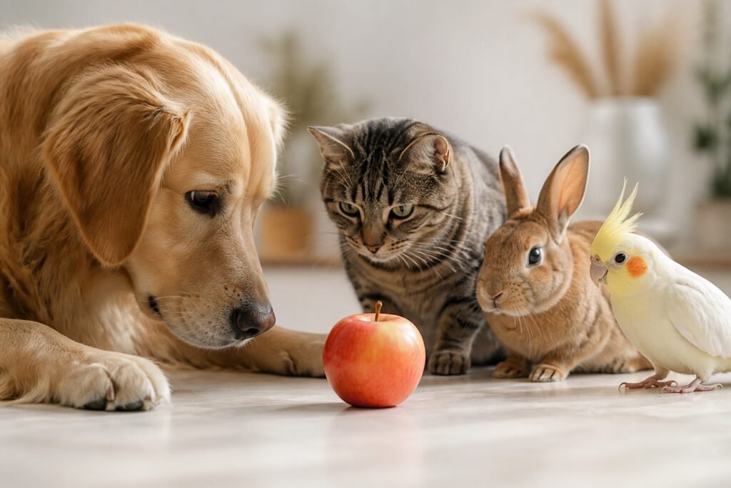 Imagen de ¿Qué mascotas pueden comer manzana? — ficha de alimentos Faunexia