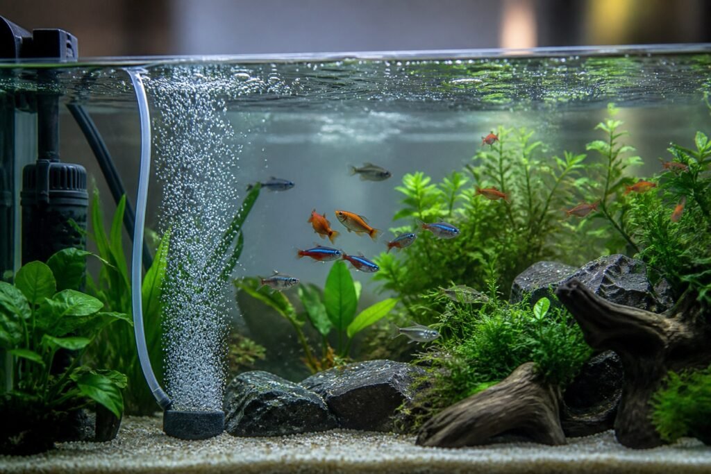 Aquarium oxygenation