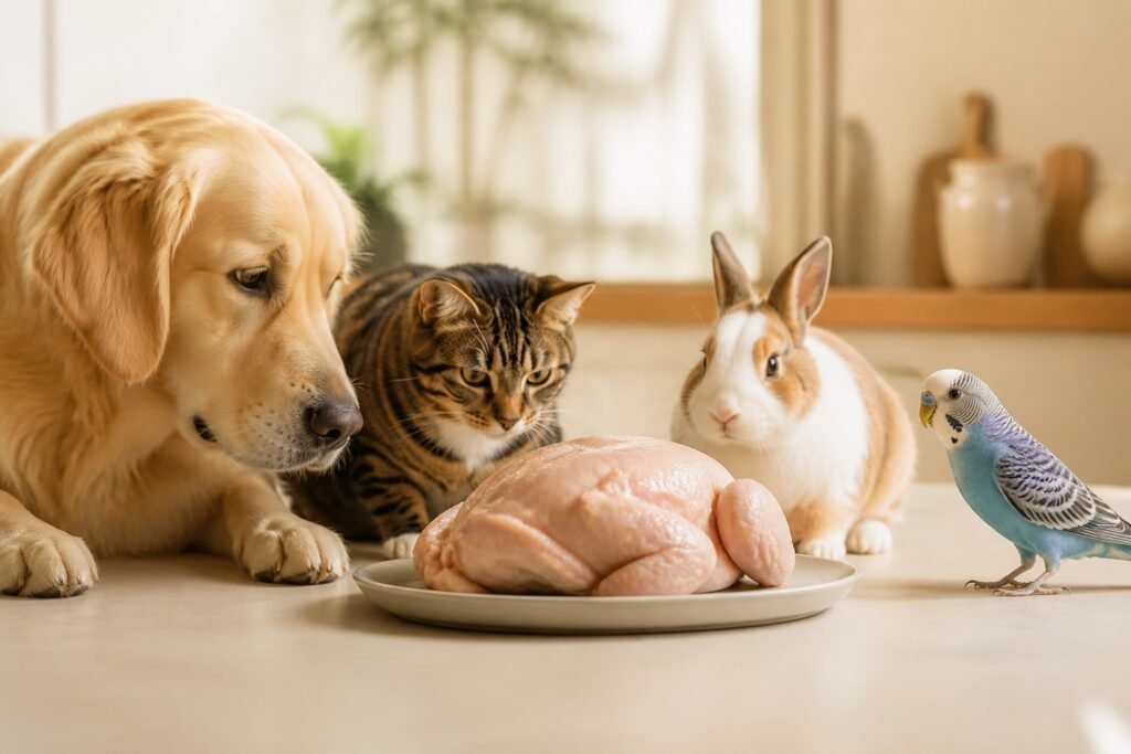صورة ¿Qué حيوان أليفs pueden comer pollo? — بطاقة أطعمة Faunexia