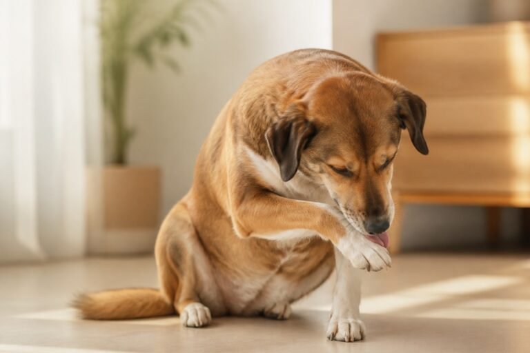 Why does my dog ​​lick his paws?