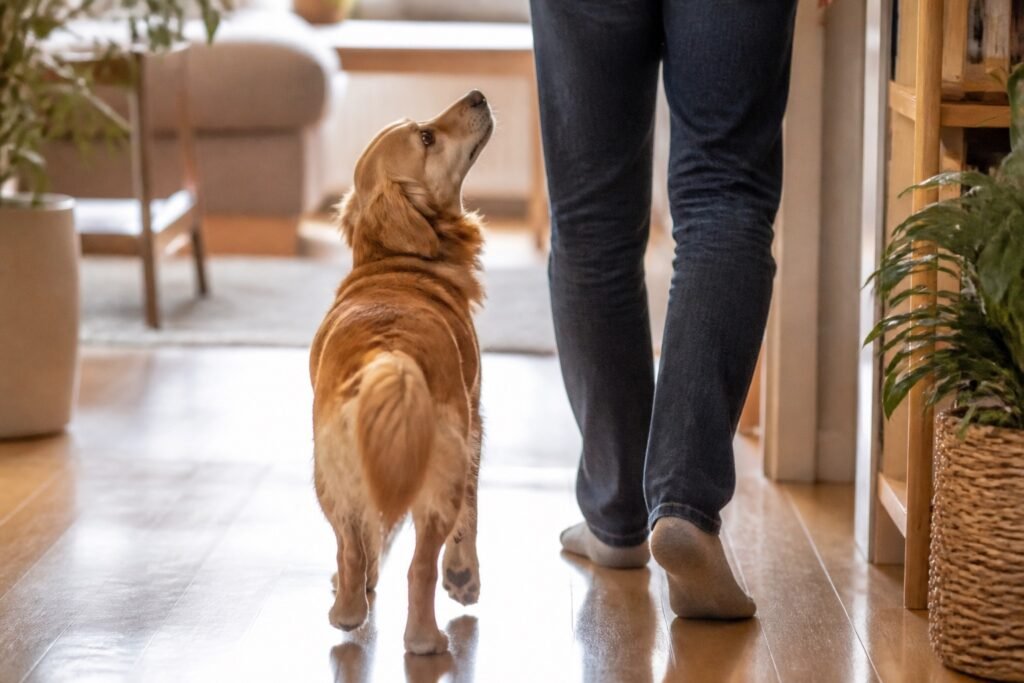¿Por qué mi perro me sigue a todas partes?