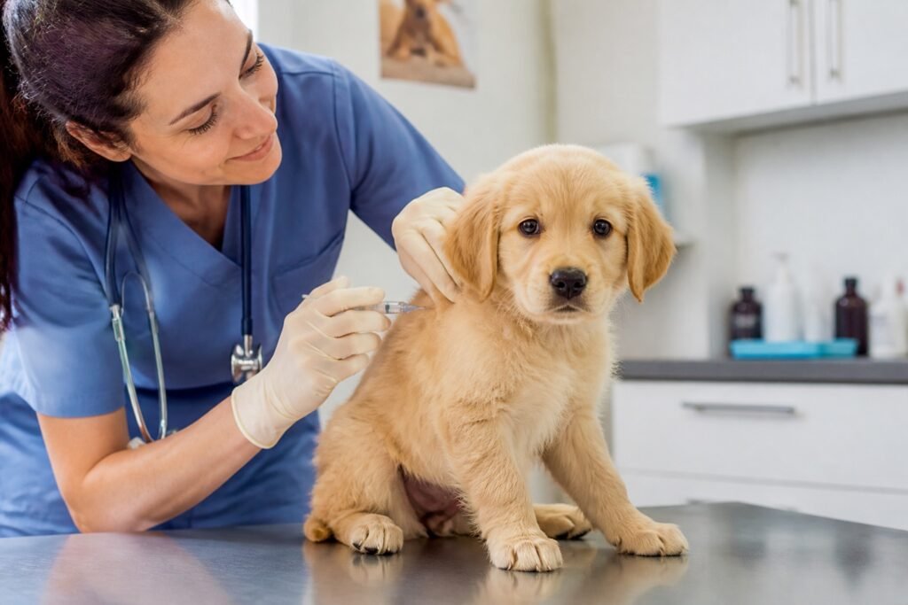 Puppy vaccinations: indicative schedule