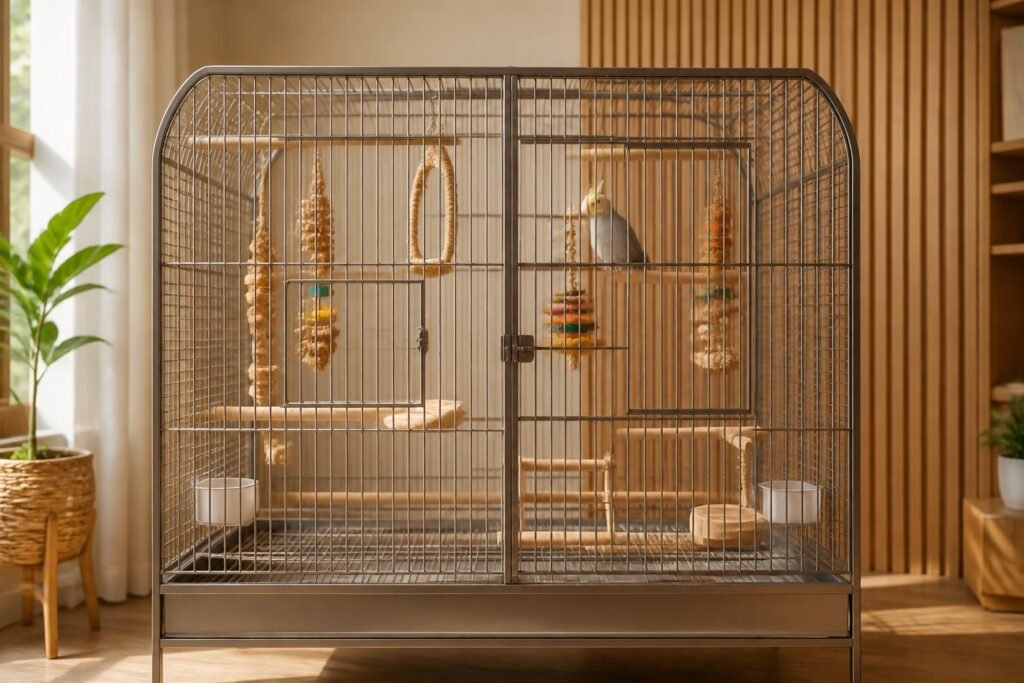 Accesorios seguros para aves
