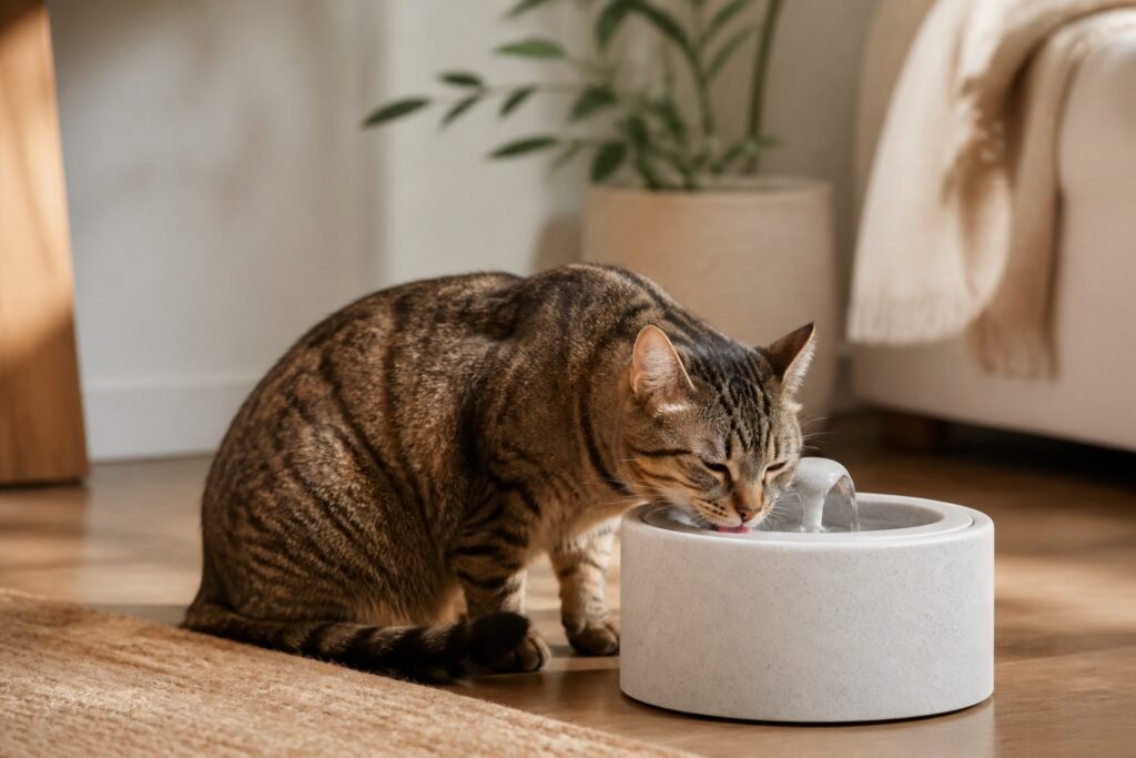 Fuentes de agua para gatos