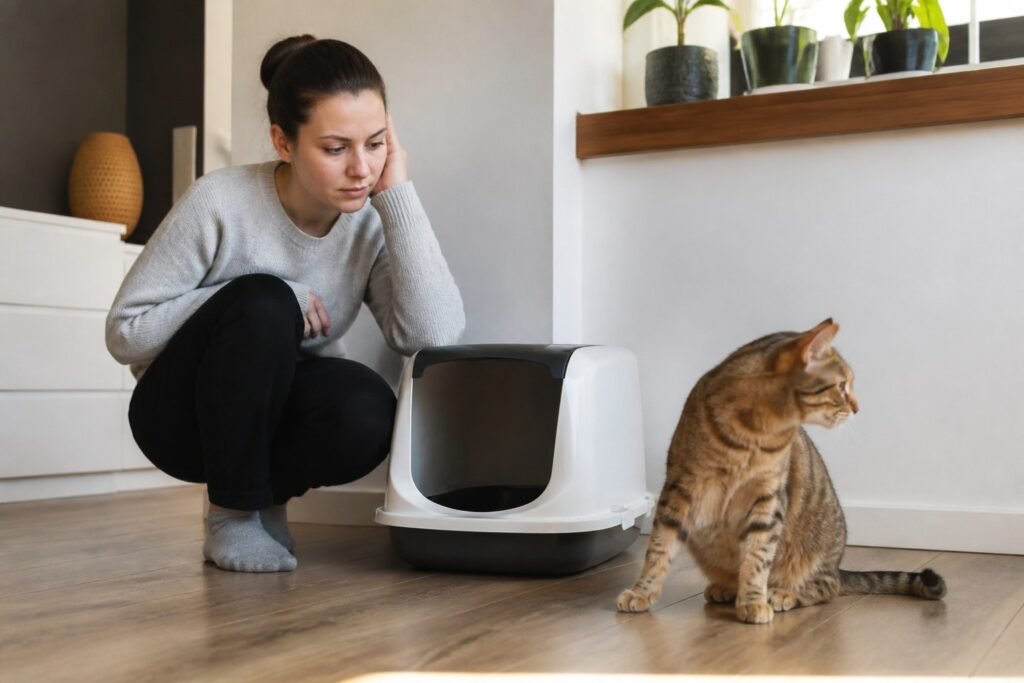 Mon chat n’utilise pas le bac à litière : que faire